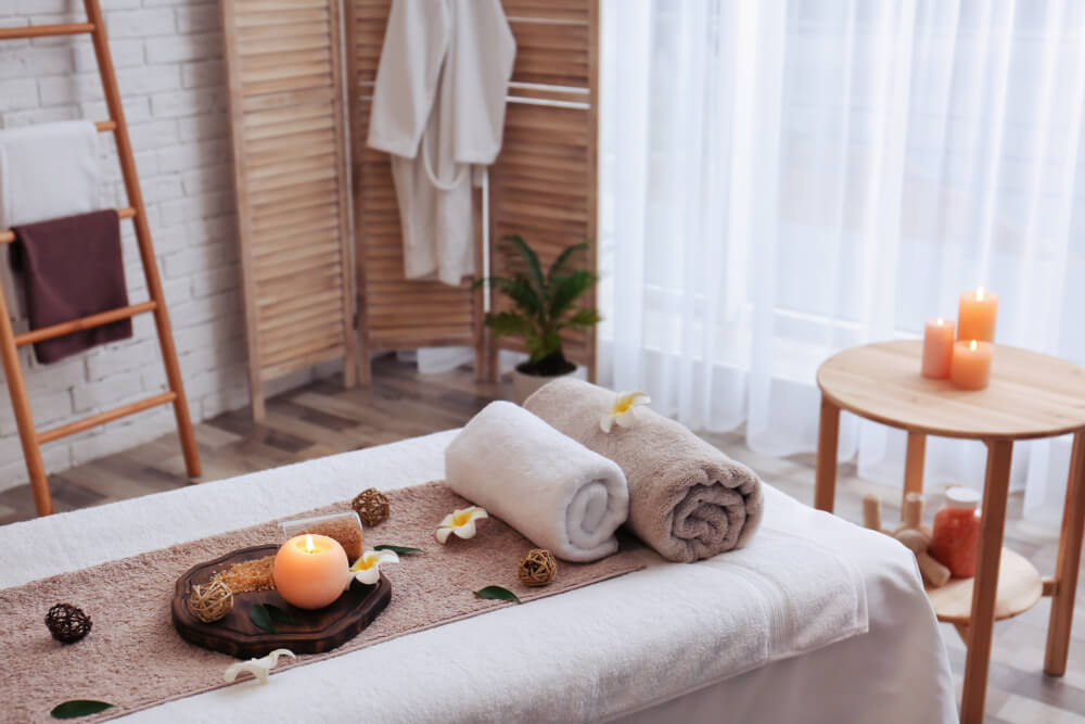 luxurious massage environment where relaxing massage services are provided.